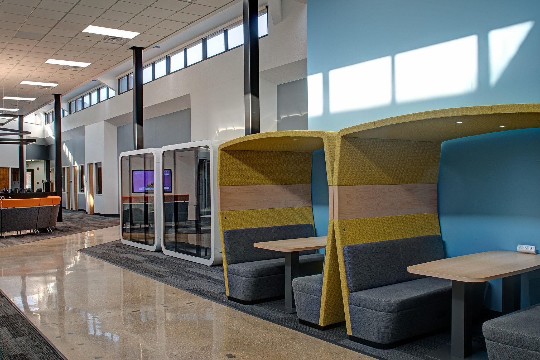 interior image of open office workspace