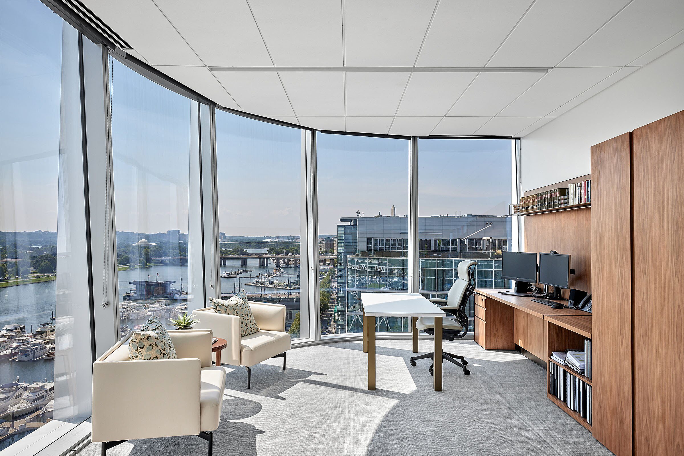 Private office with natural lighting