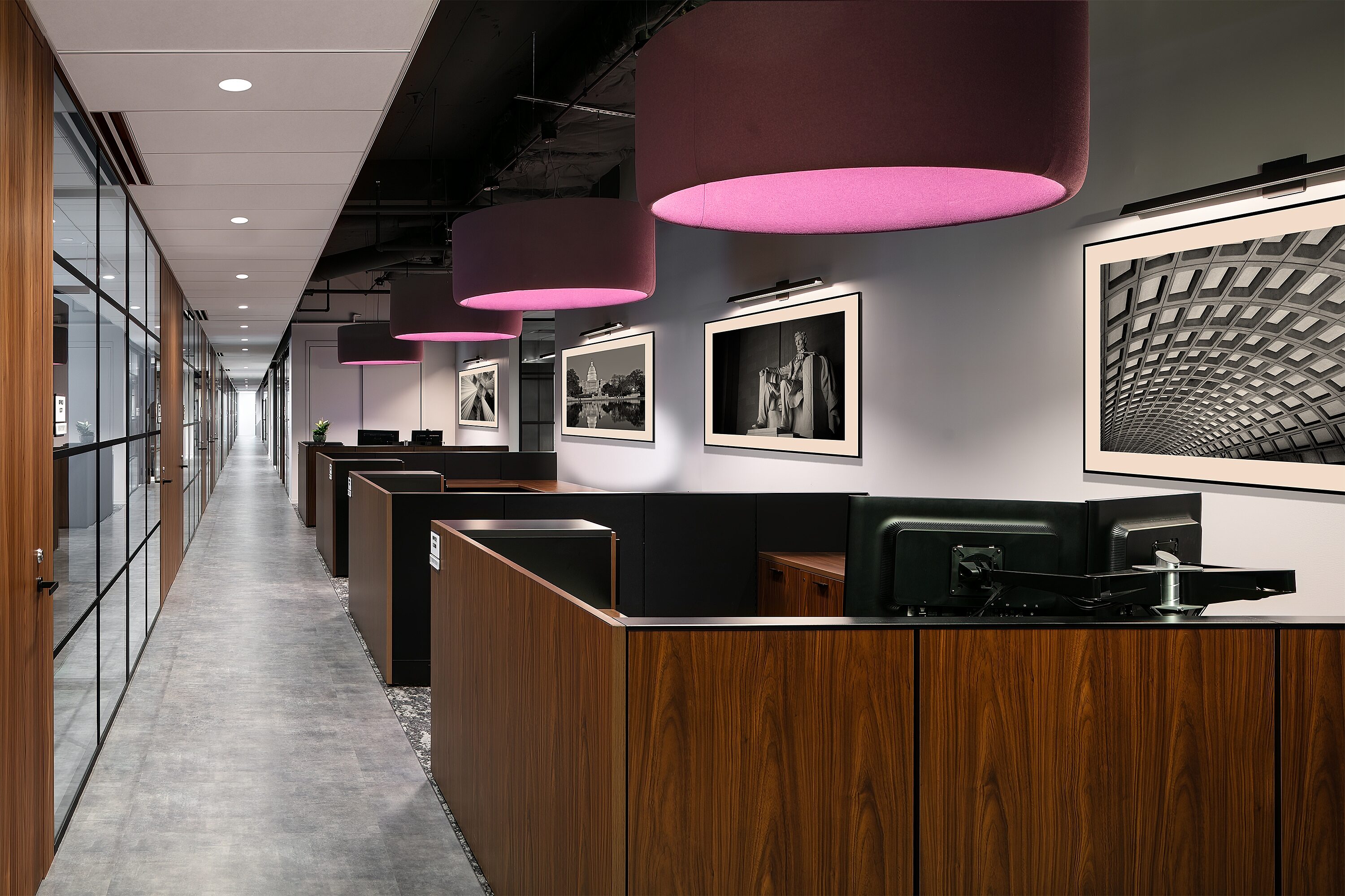 image of workplace interior workstations