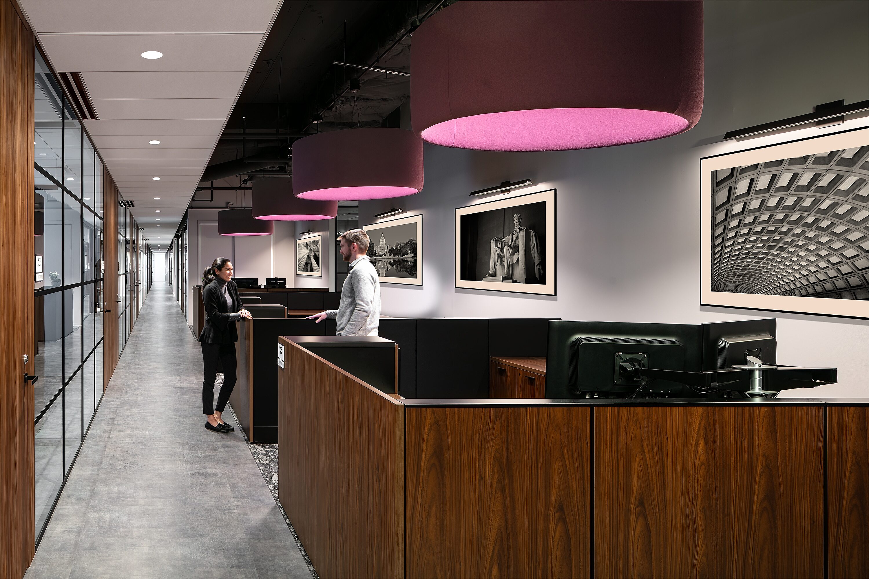 image of workplace interior workstations