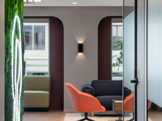 Hallway with Wall Design