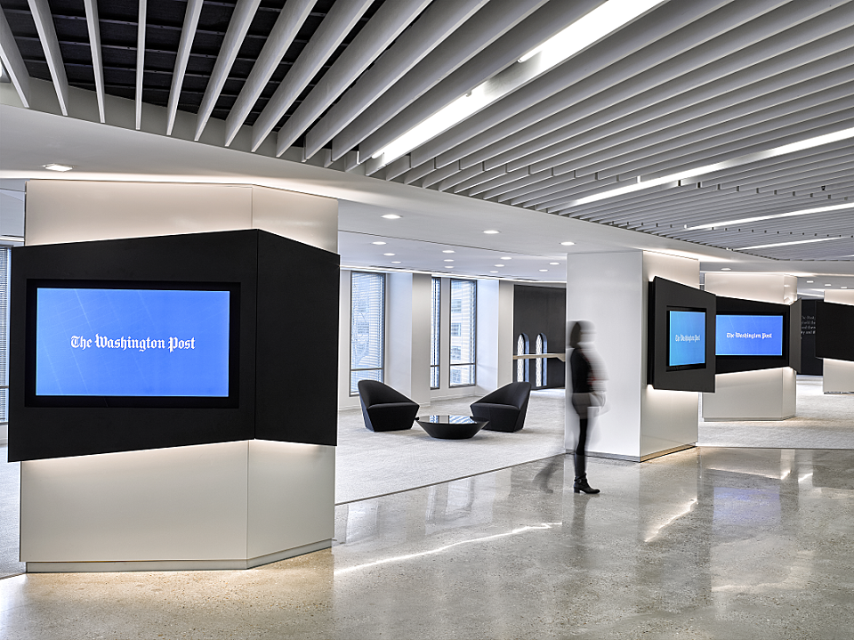 modern open-plan office with collaborative areas